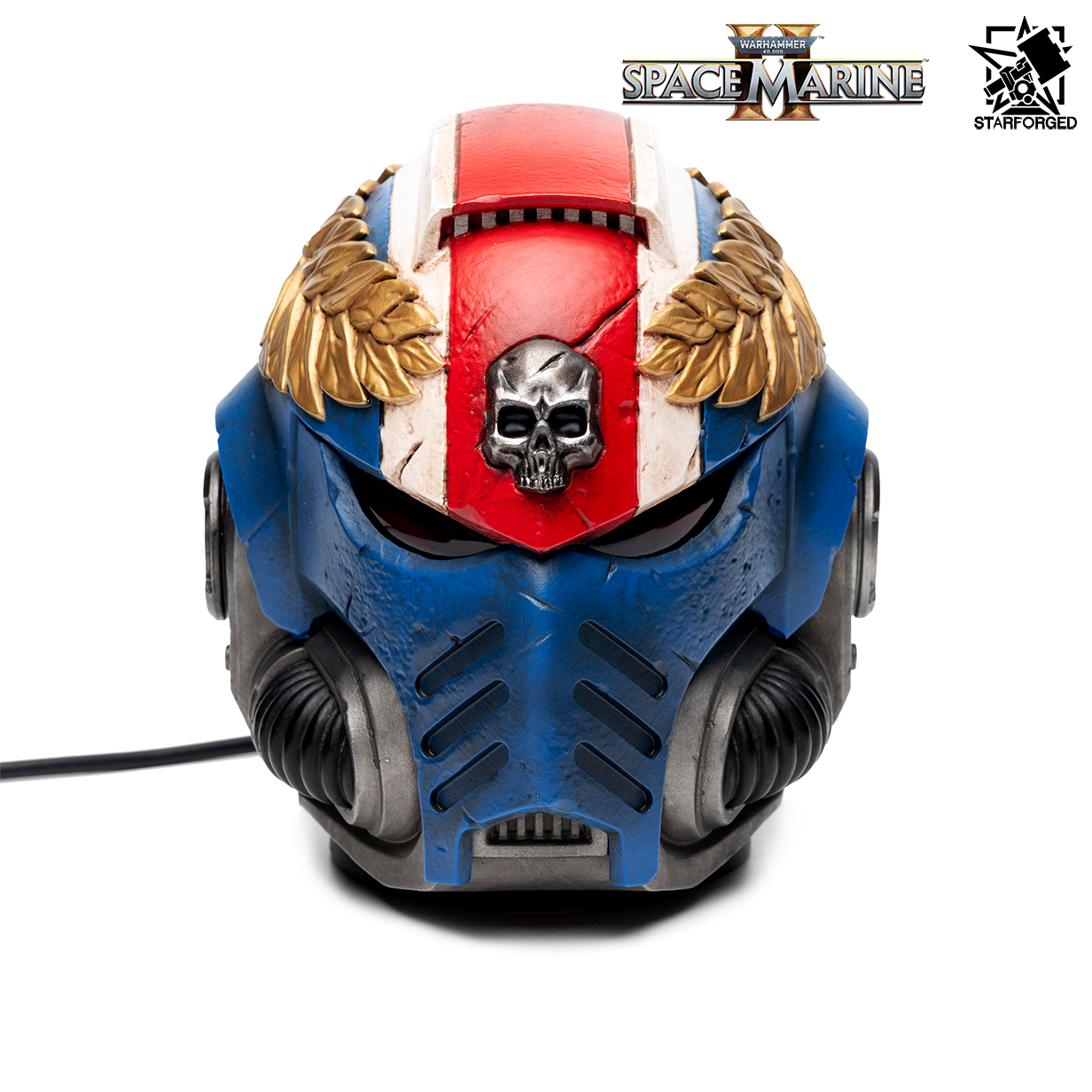 Starforged Warhammer 40,000: Space Marine 2 Ultramarines Titus' Helmet – Warhammer Officially Licensed Merchandise