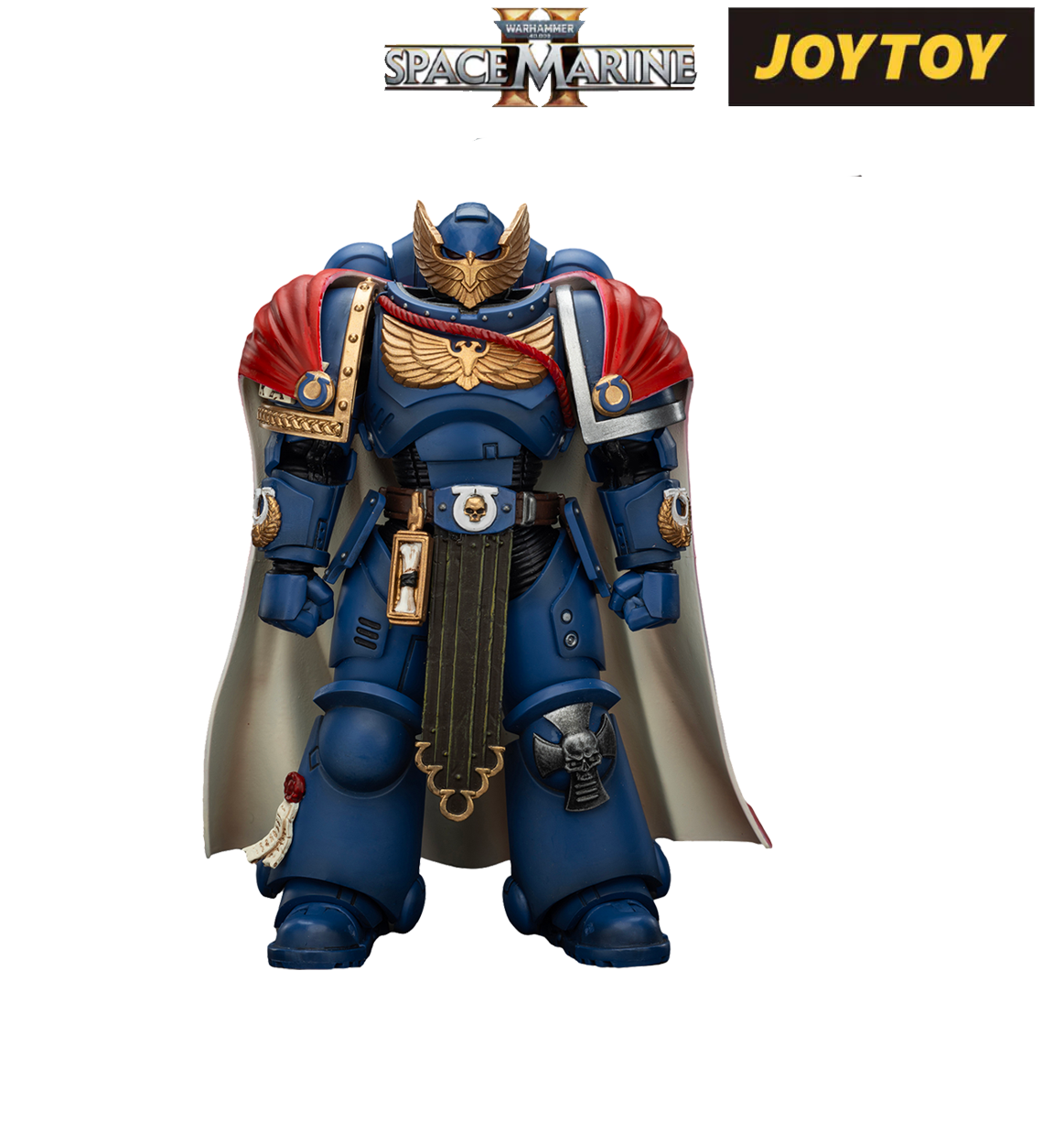 JoyToy Warhammer 40,000: Space Marine 2 Action Figure - Ultramarines, Victrix Honour Guard With Storm Shield And Power Sword (1/18 Scale)
