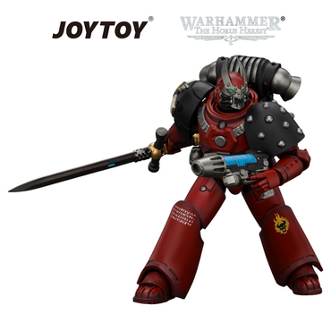 JOYTOY Warhammer The Horus Heresy - Word Bearers, MKVI Tactical Sergeant with Plasma Pistol and Power Sword (1/18 Scale) Preorder