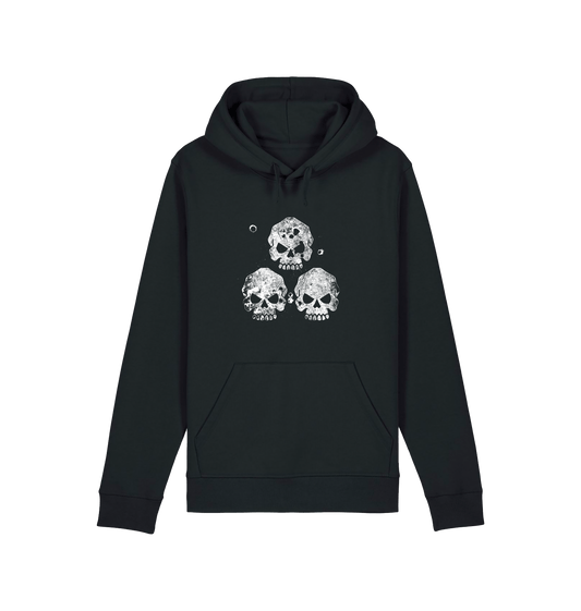 Black Printed Hoody Front