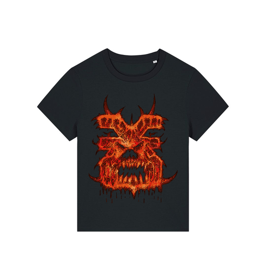 Black Printed T-shirt Front