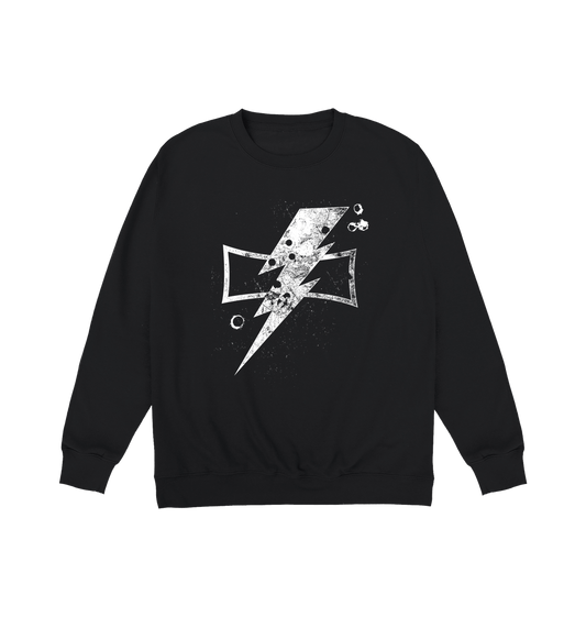 Deep Black Printed Sweater