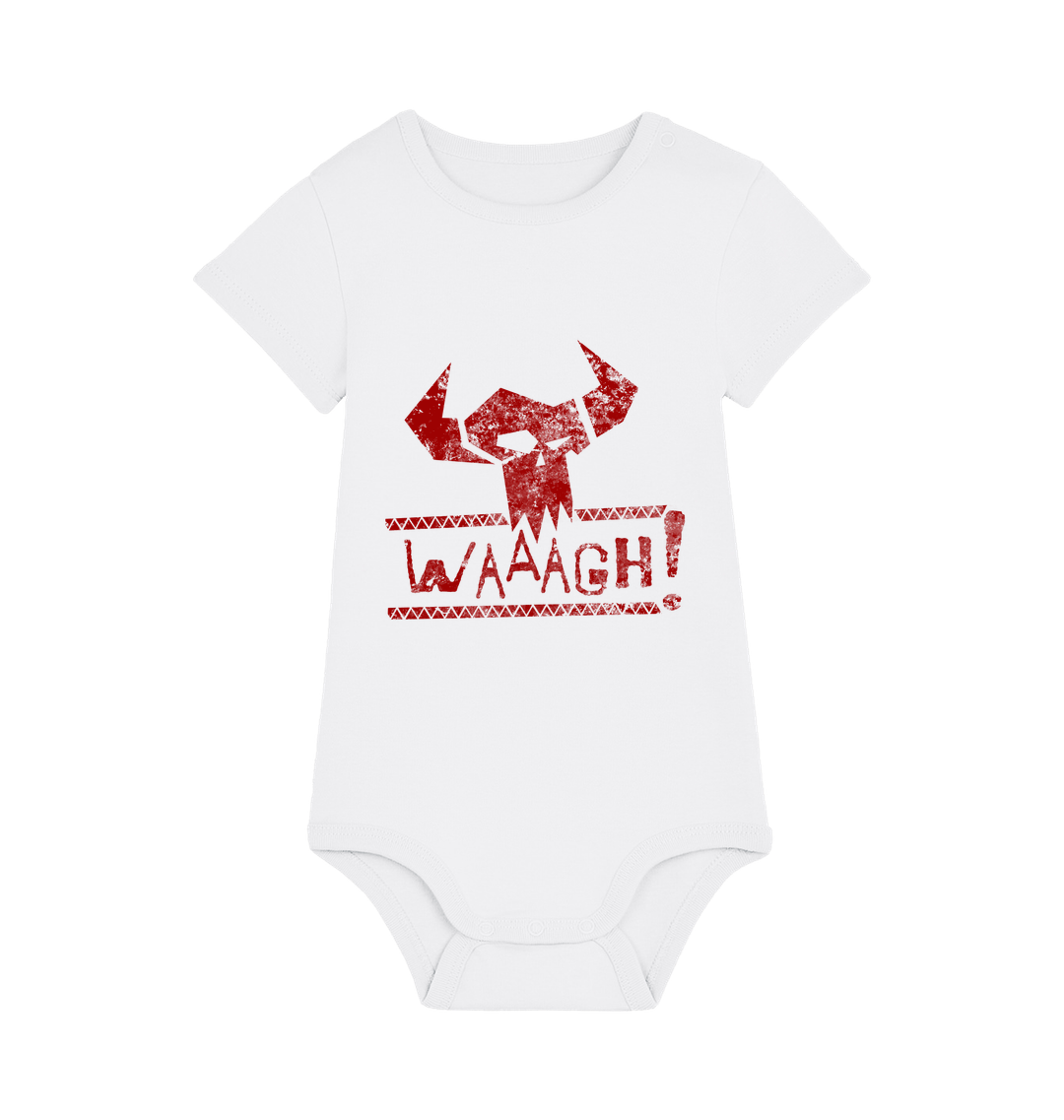 White Printed baby grow