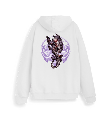 White Printed Sweater Back