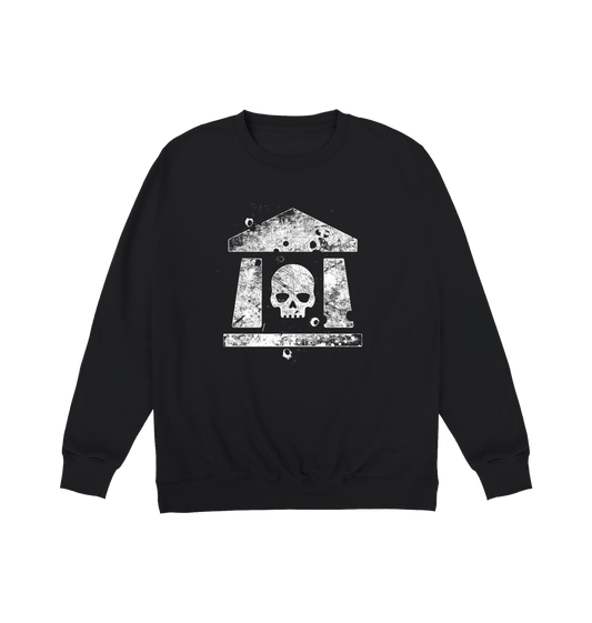 Deep Black Printed Sweater