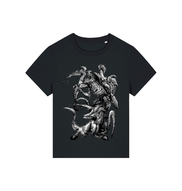 Black Printed T-shirt Front