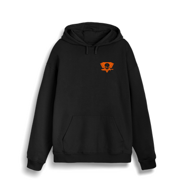 Black Printed Sweater Front