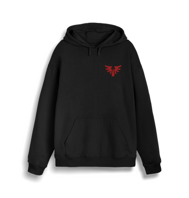 Black Printed Sweater Front