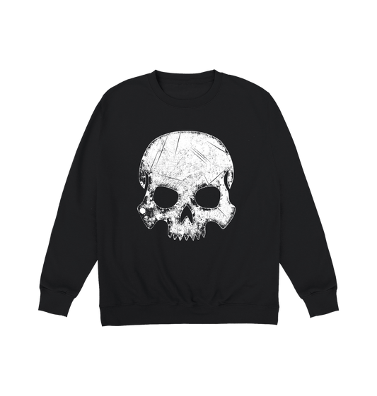 Deep Black Printed Sweater Front