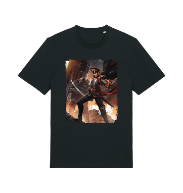 Black Printed T-shirt Front