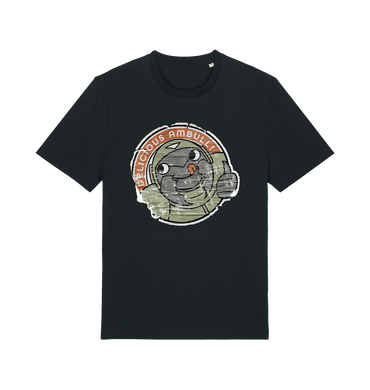 Black Printed T-shirt Front