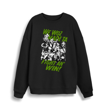 Black Printed Sweater Front