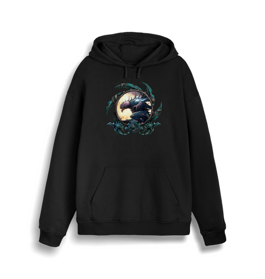 Black Printed Sweater Front