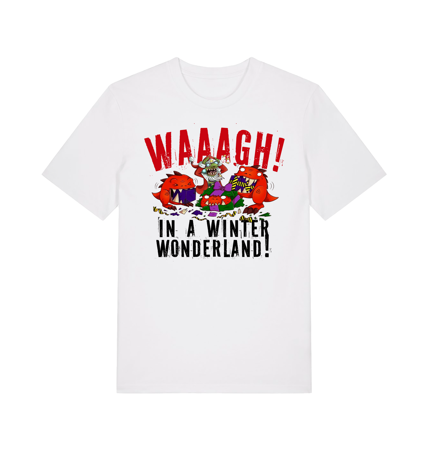 White Printed T-shirt Front