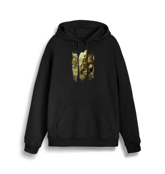 Black Printed Sweater Front