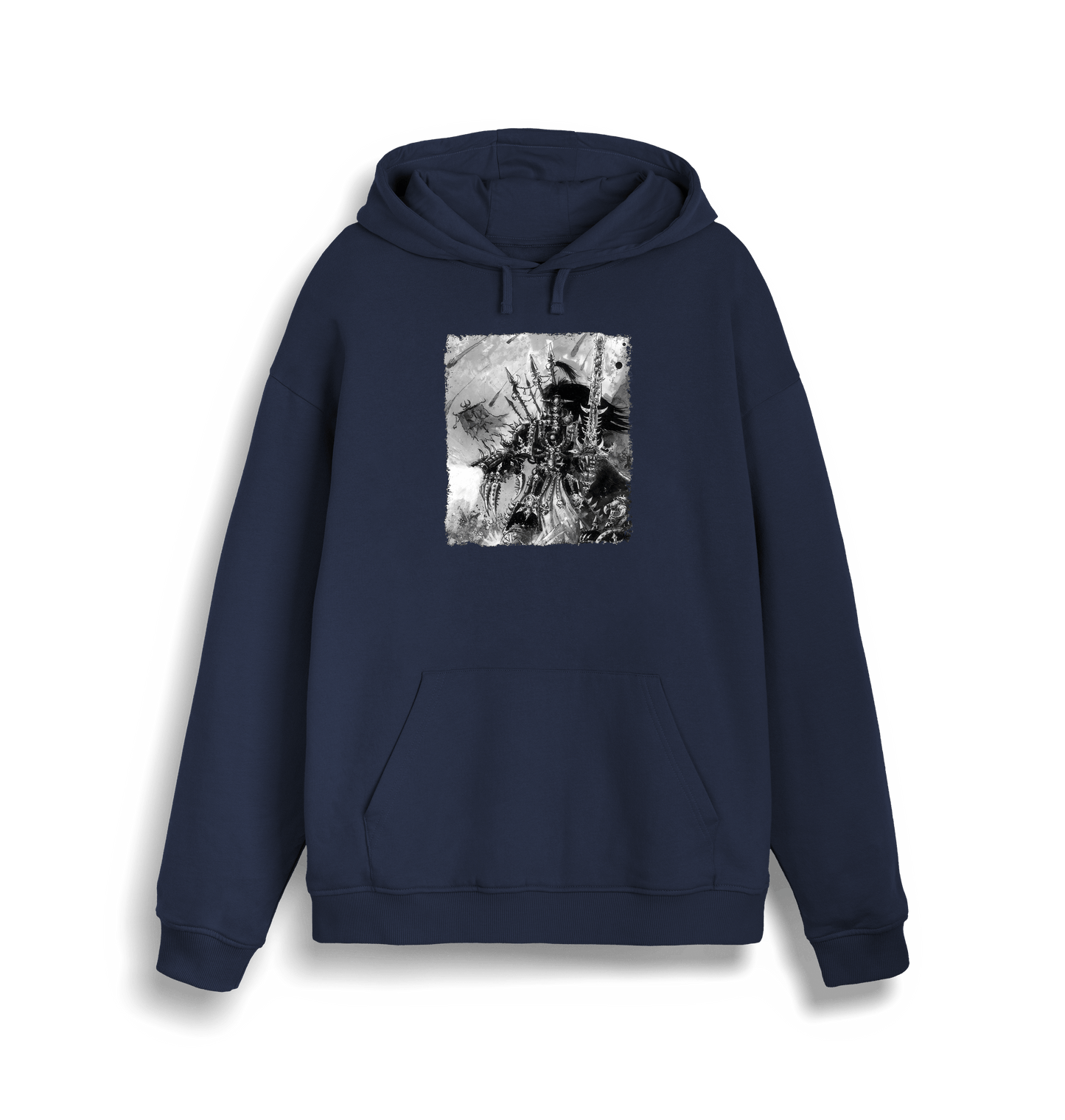 French Navy Printed Sweater Front