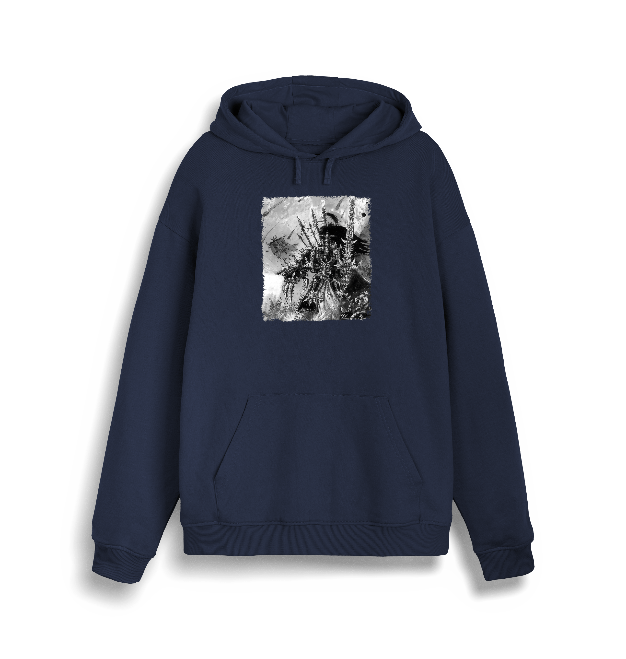 French Navy Printed Sweater Front