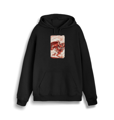 Black Printed Sweater Front