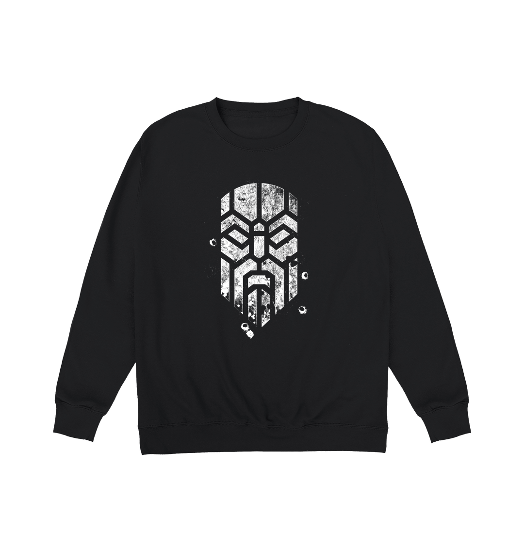 Deep Black Printed Sweater
