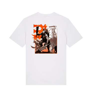 White Printed T-shirt Back