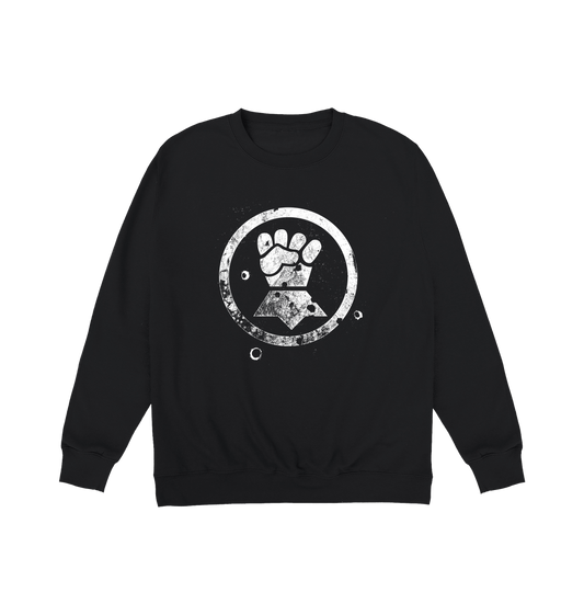 Deep Black Printed Sweater