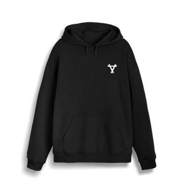 Black Printed Sweater Front