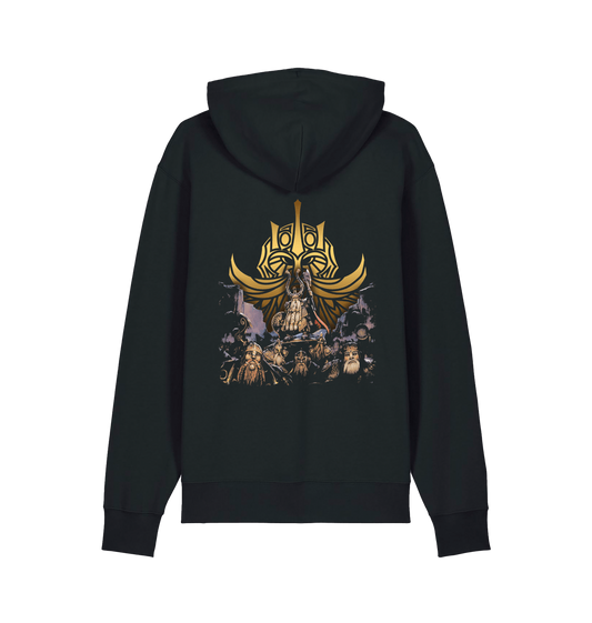 Black Printed Sweater Back