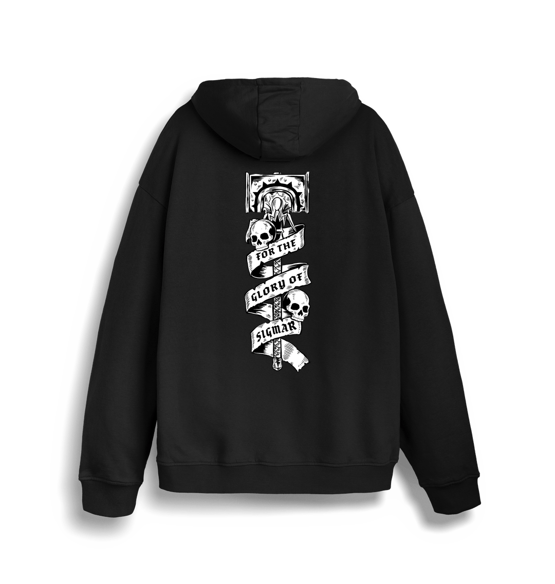Black Printed Sweater Back