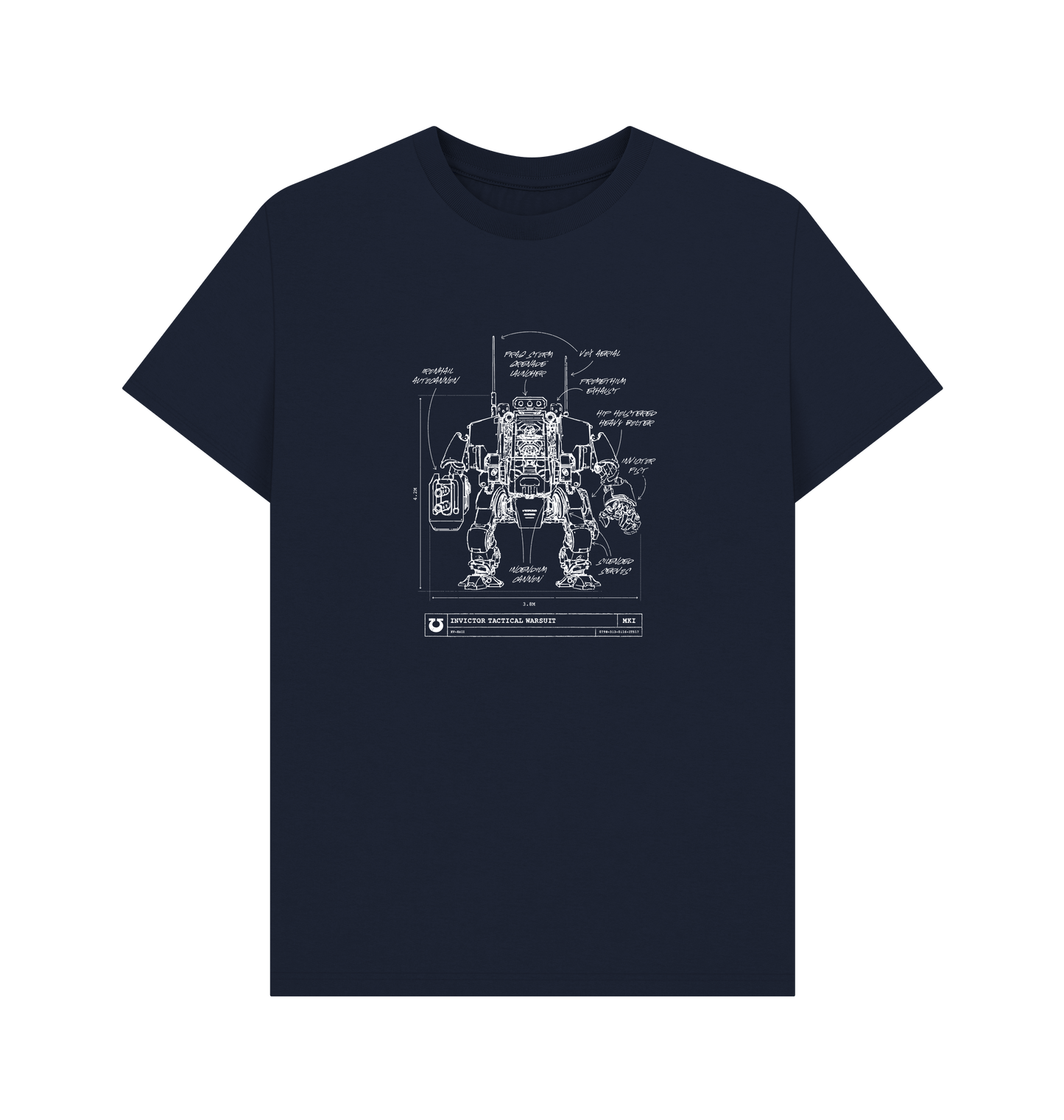 Navy Blue Ultramarines Invictor Warsuit T Shirt