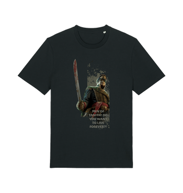 Black Printed T-shirt Front