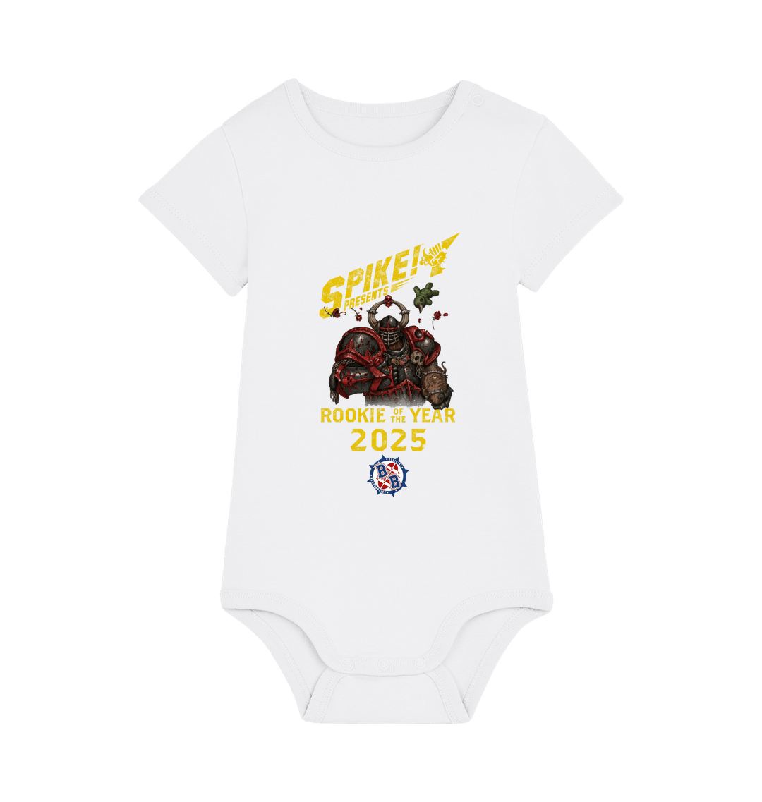 White Printed baby grow