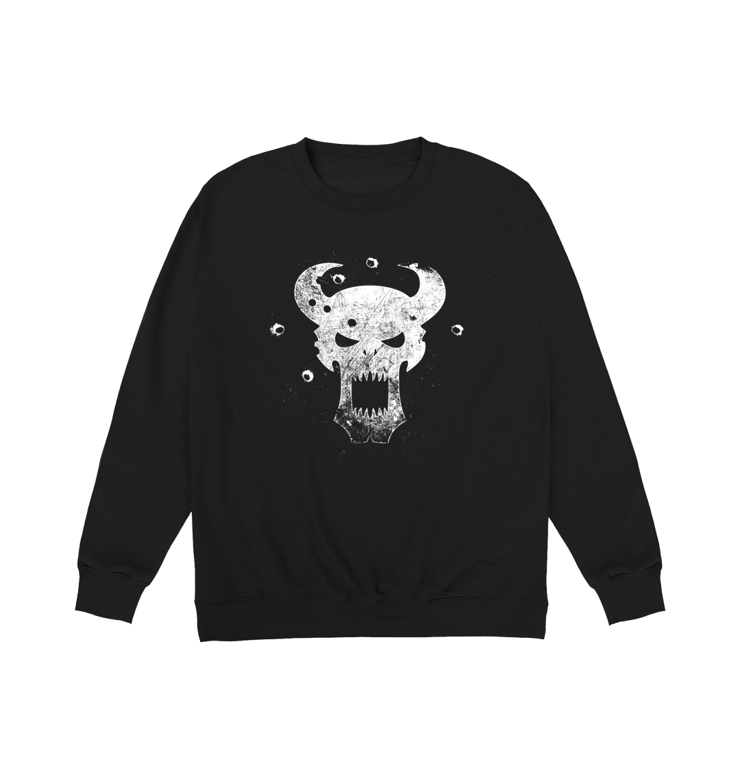 Deep Black Printed Sweater