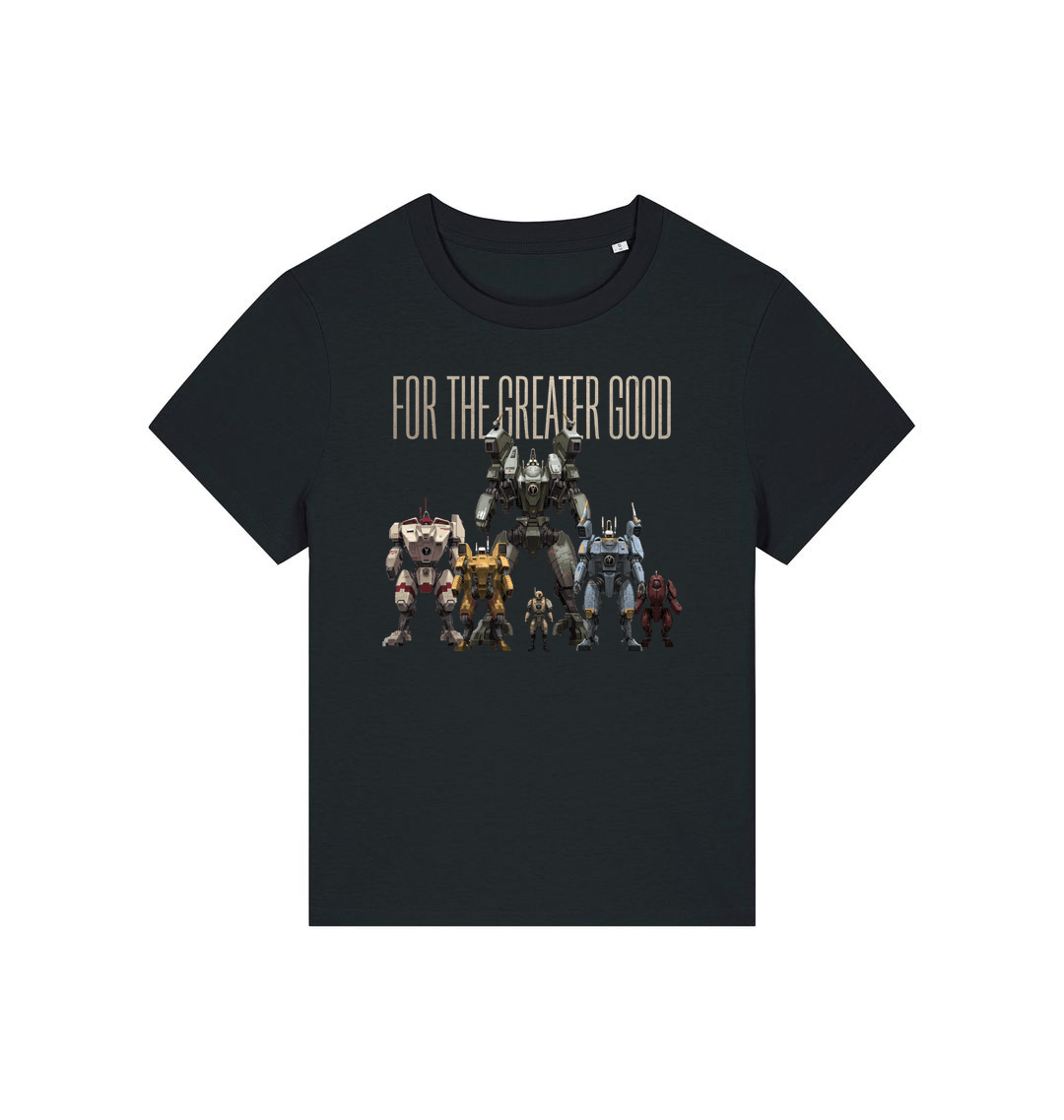 Black Printed T-shirt Front