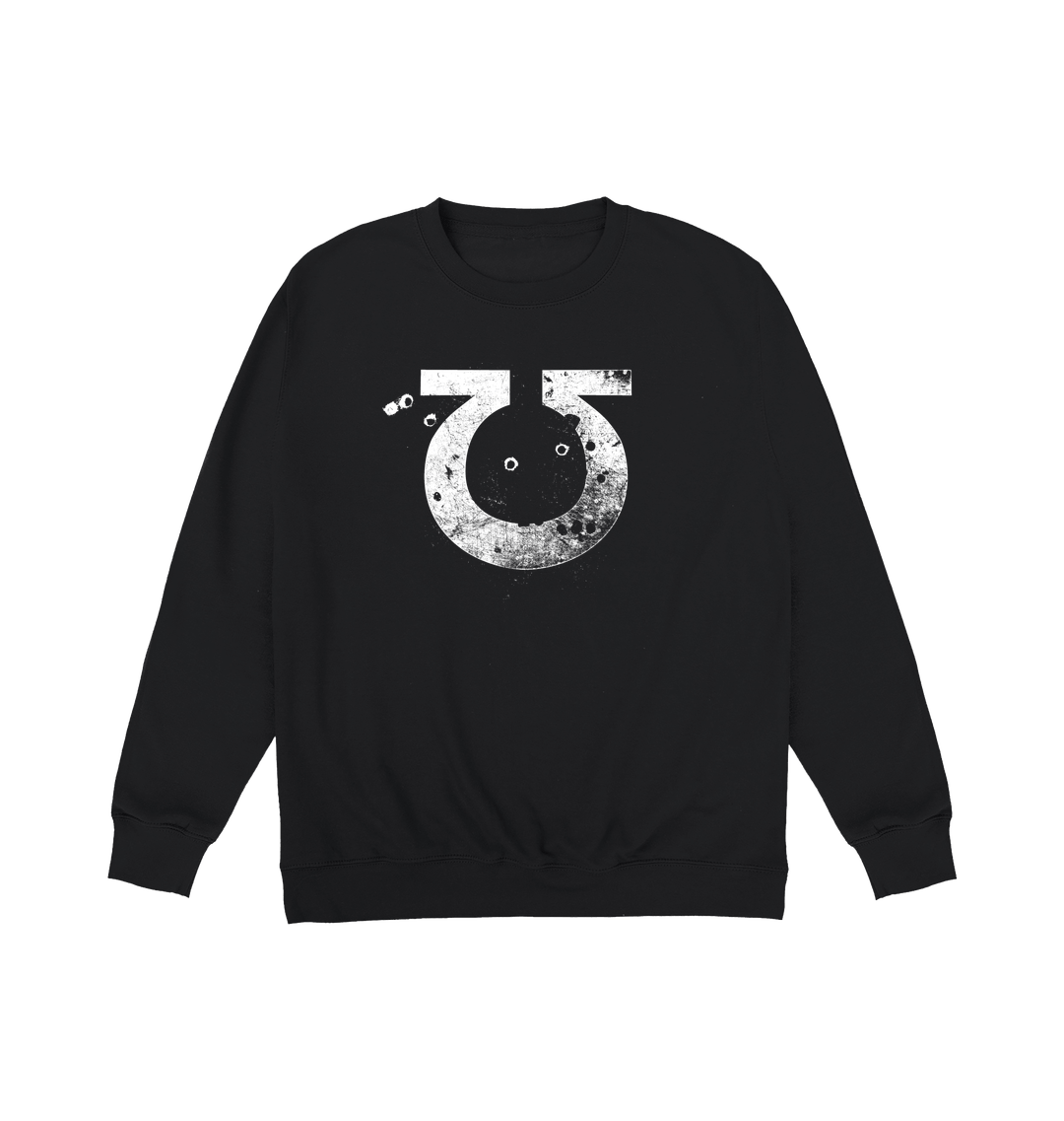 Deep Black Printed Sweater