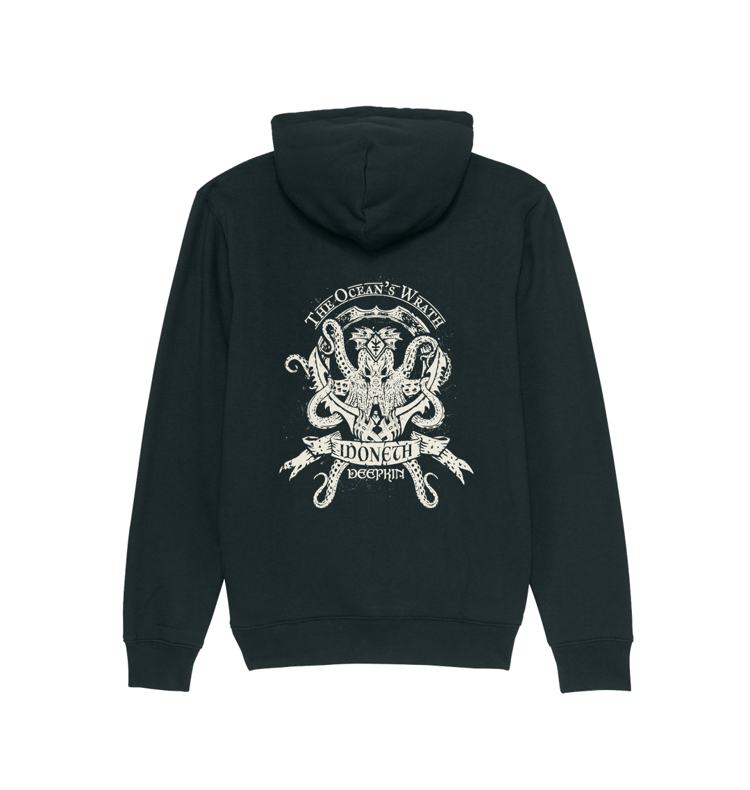 Black Printed Sweater Back