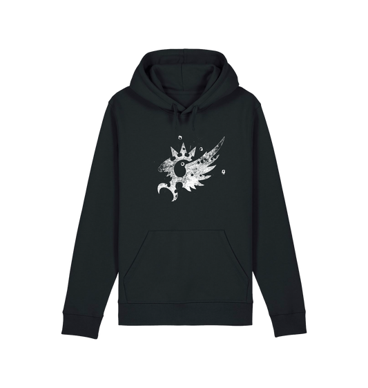 Black Printed Hoody Front