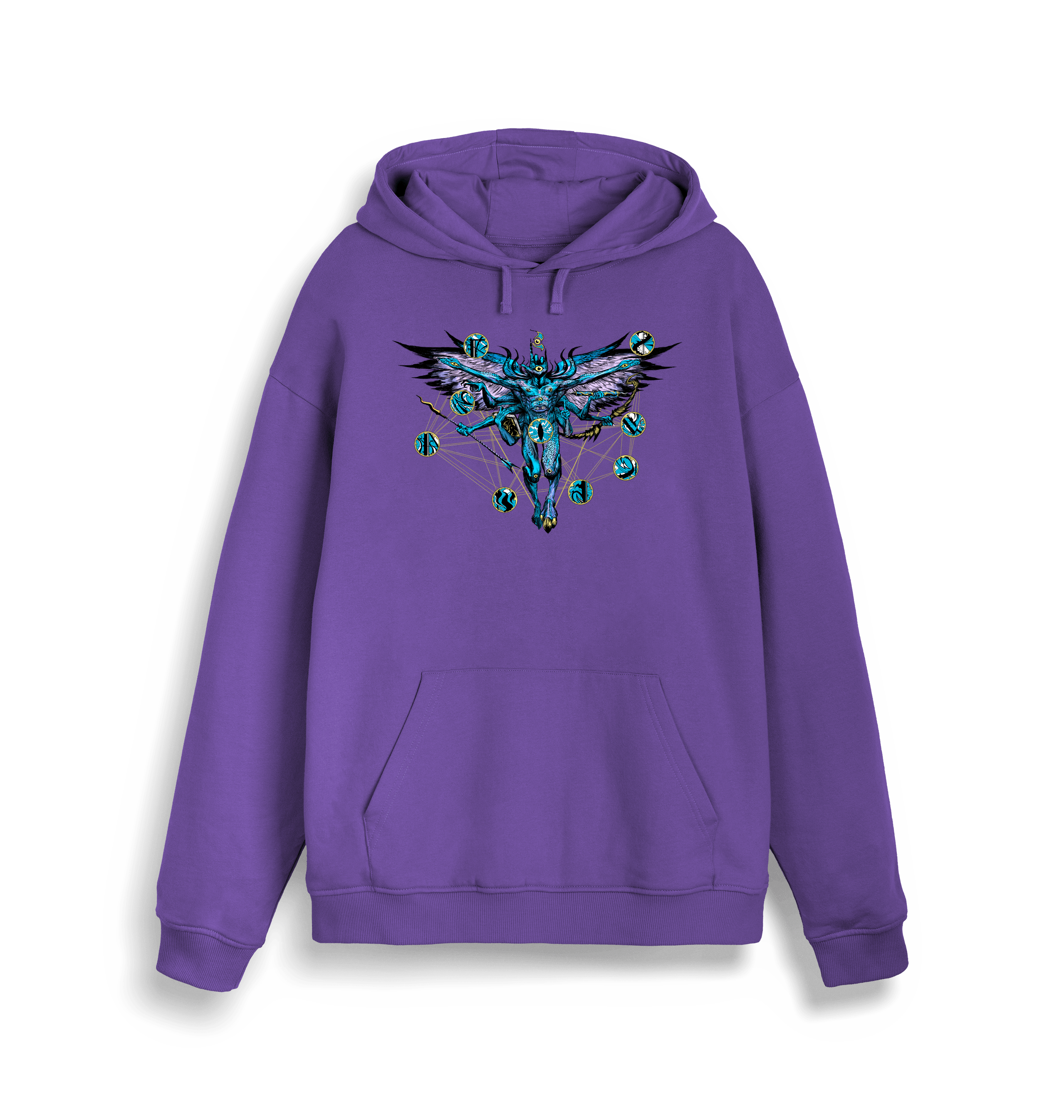 Purple Love Printed Sweater Front