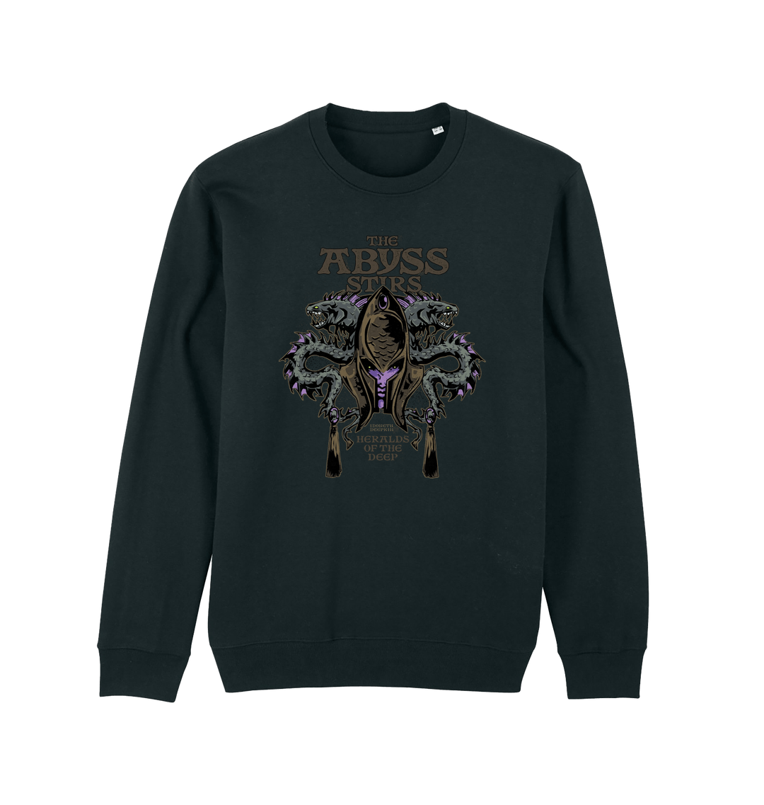 Black Printed Sweater Front