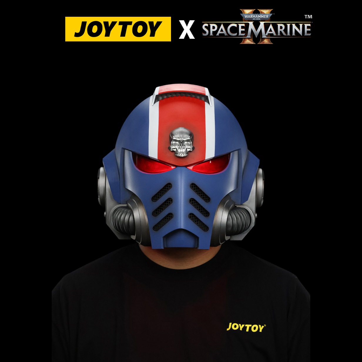 JoyToy Warhammer 40,000: Space Marine 2 Lieutenant Titus’ Mk X Helmet (1:1 Scale) Preorder