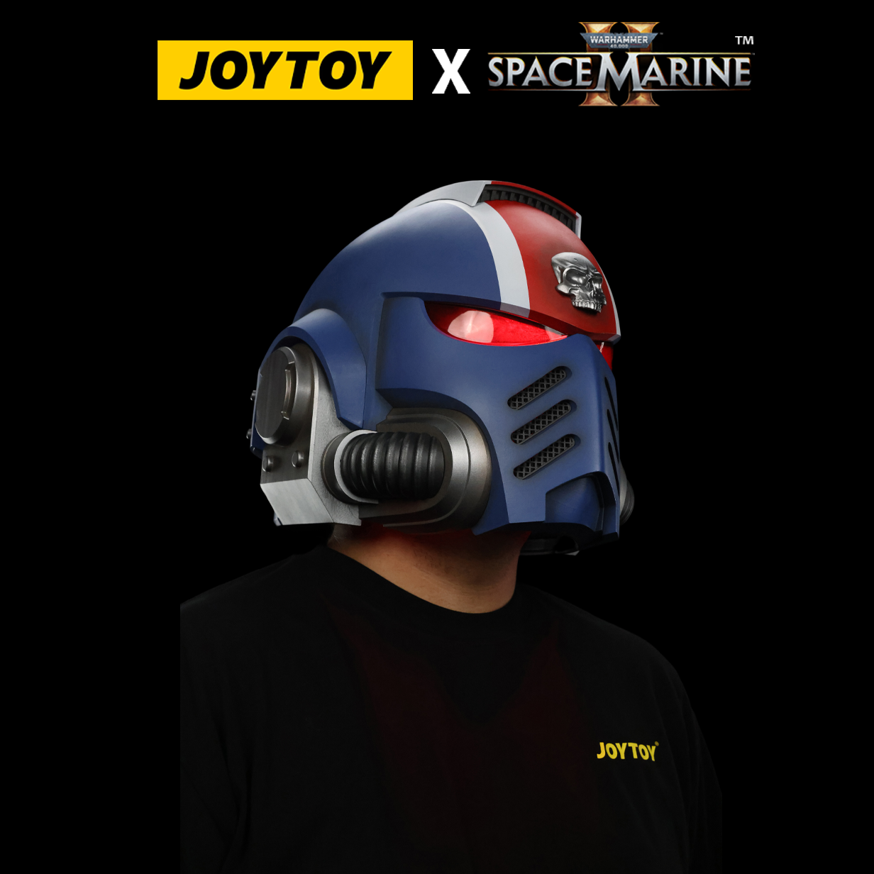 JoyToy Warhammer 40,000: Space Marine 2 Lieutenant Titus’ Mk X Helmet (1:1 Scale) Preorder