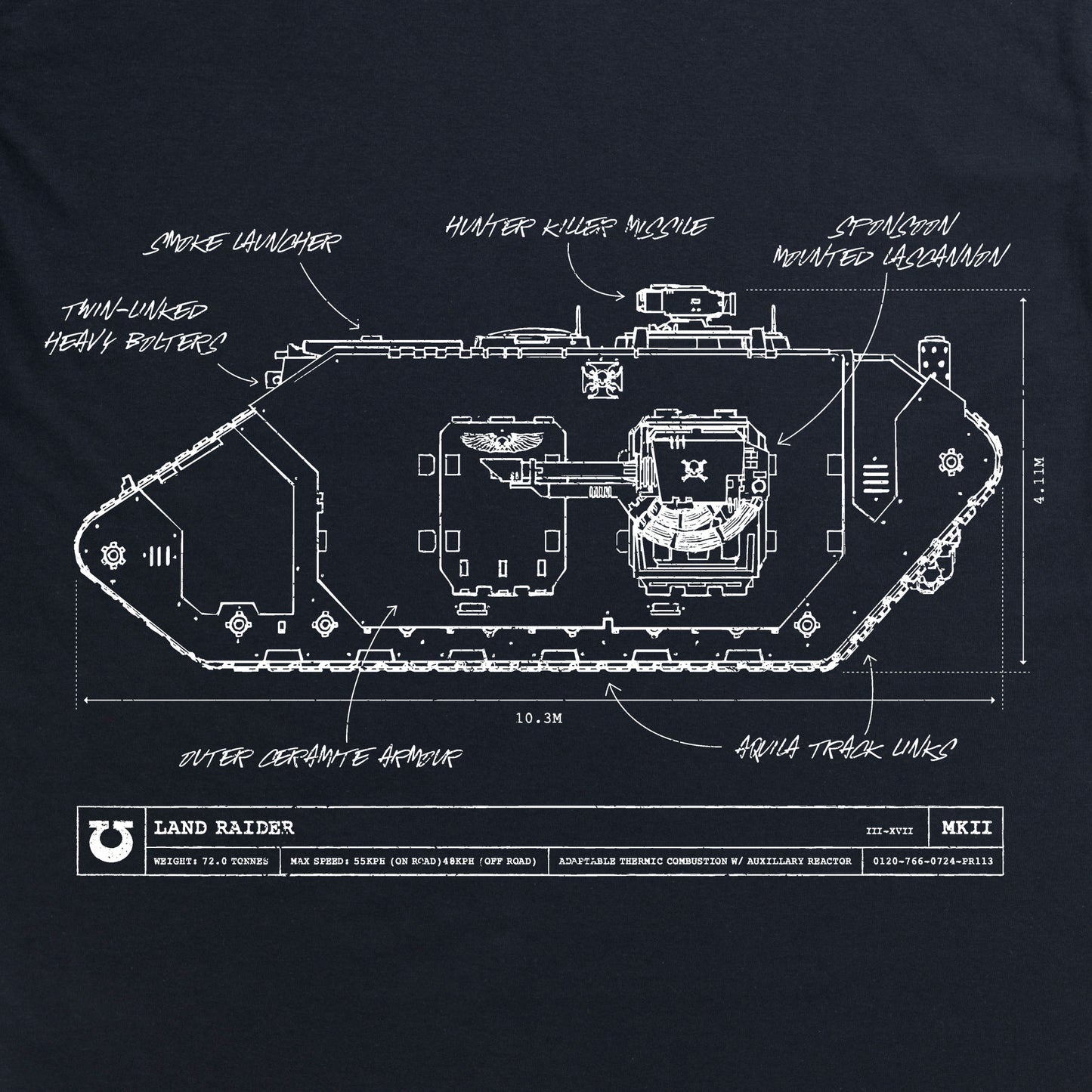 Ultramarines Land Raider Hoodie
