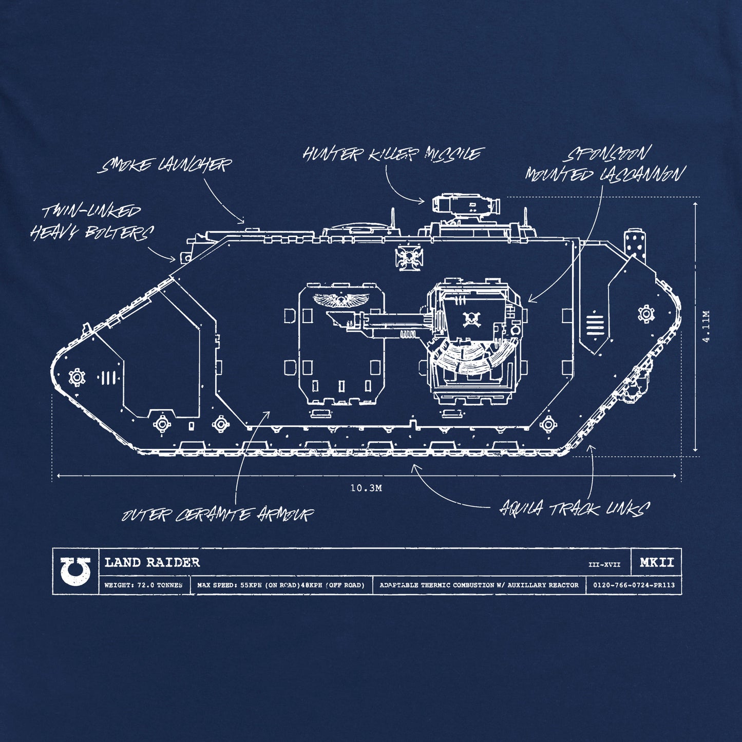 Ultramarines Land Raider Hoodie
