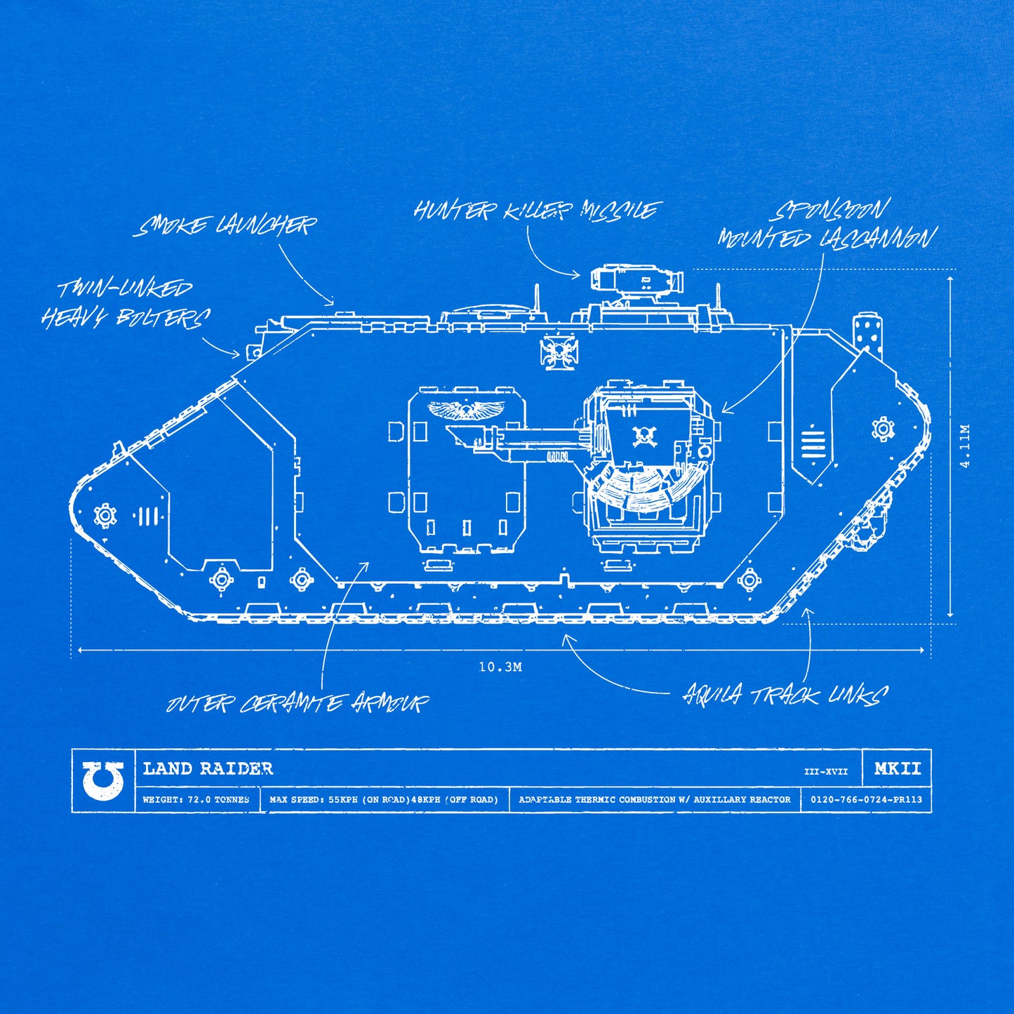 Ultramarines Land Raider Hoodie
