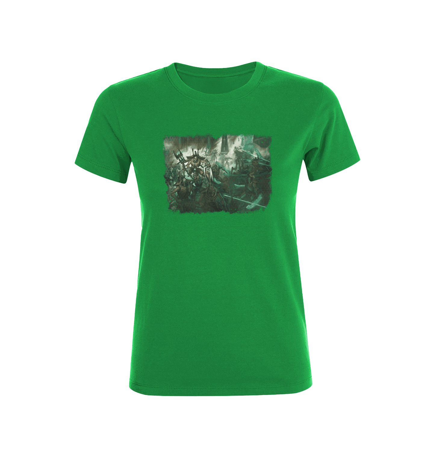 Irish Green Necrons Skorpekh Lord Design Fitted T Shirt