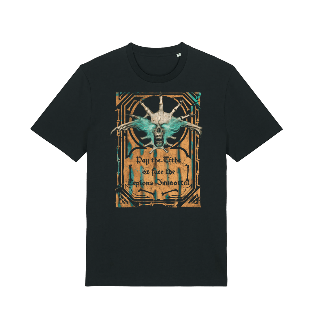 Black Printed T-shirt Front