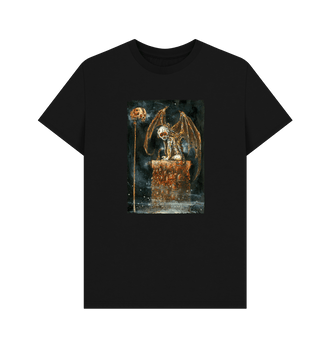 Black GRIMDARK - Cherub Gargoyle T Shirt