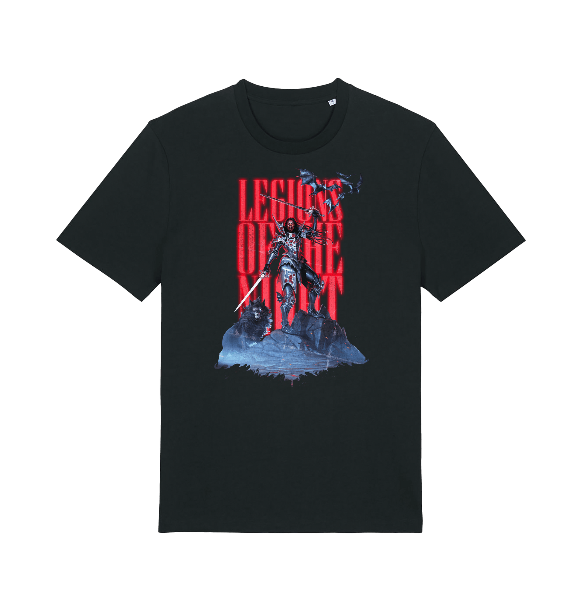Black Printed T-shirt Front