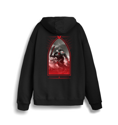 Black Printed Sweater Back