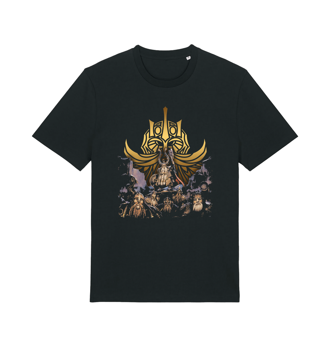 Black Premium Warhammer The Old World Dwarfen Mountain Holds Collage T Shirt