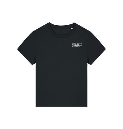 Black Printed T-shirt Front